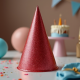 Glitter Birthday Cone Hats Pack