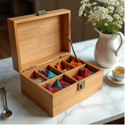 Tea Sachet Collection Organizer Case