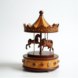 Handcrafted Wooden Carousel Music Box