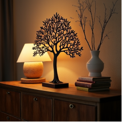 Handcrafted Tree Silhouette Accent Decor