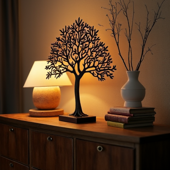 Handcrafted Tree Silhouette Accent Decor