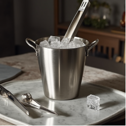 Double Walled Stainless Steel Ice Bucket