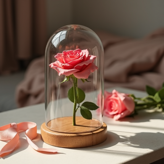 Preserved Eternal Rose Glass Dome