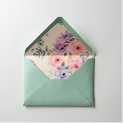 Pastel Floral Message Envelope Set