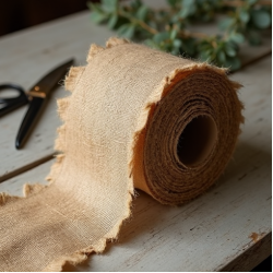 Decorative Burlap Fabric Craft Roll