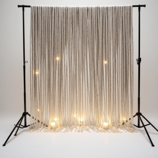 Metallic Tinsel Garland Backdrops
