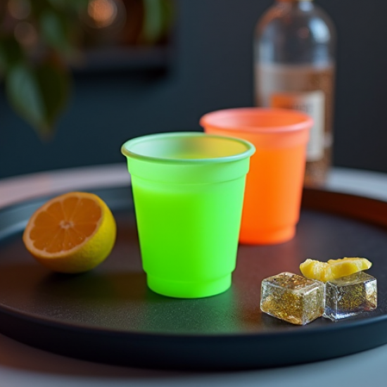 Neon Colored Plastic Shot Glasses