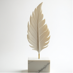 Ceramic Feather Decorative Showcase Piece
