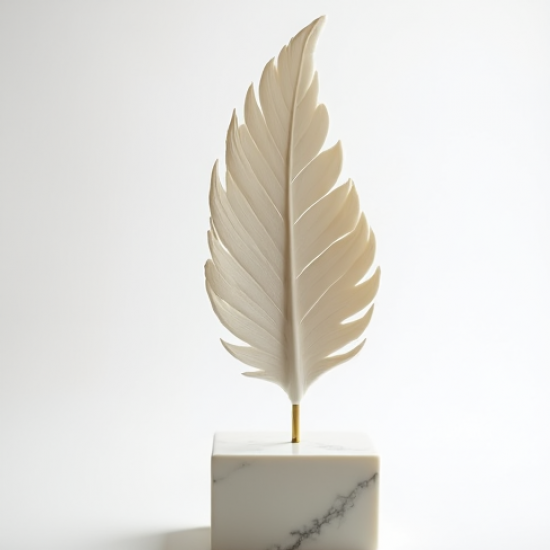 Ceramic Feather Decorative Showcase Piece
