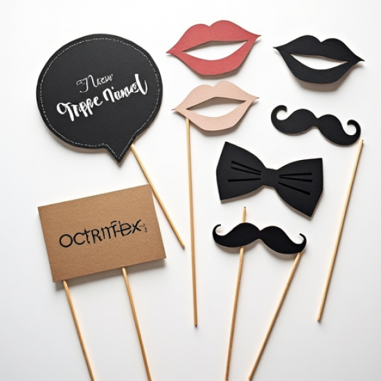 Cardboard Photo Booth Props Set