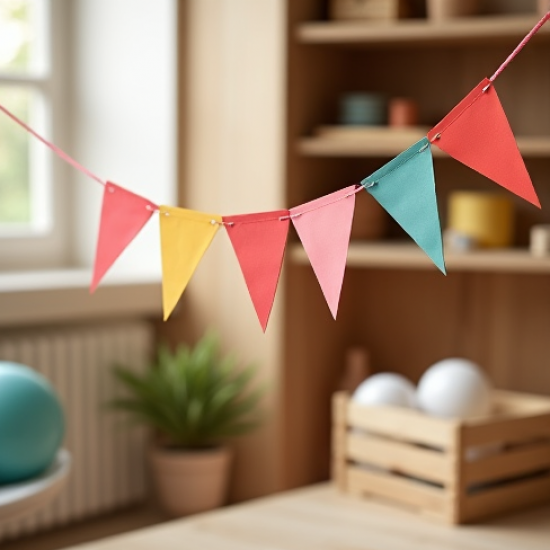 Colorful Paper Pennant Bunting Flag