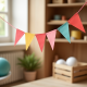 Colorful Paper Pennant Bunting Flag