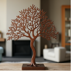 Handcrafted Tree Silhouette Accent Decor