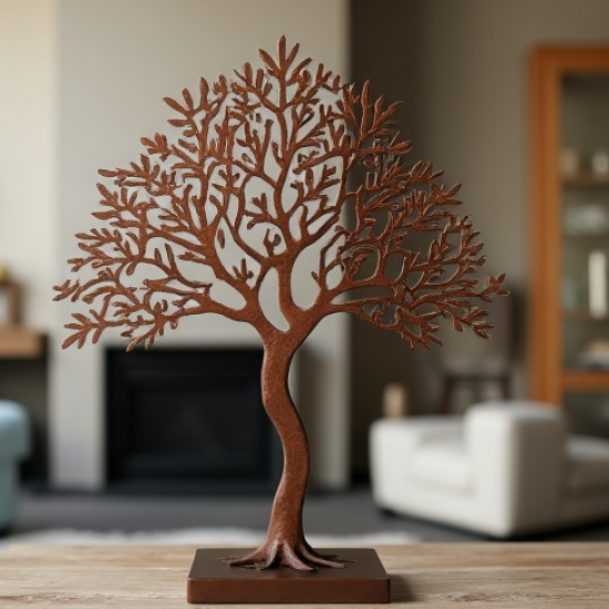 Handcrafted Tree Silhouette Accent Decor