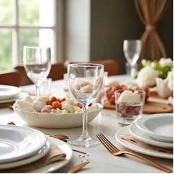 Rose Gold Plastic Dinnerware Cutlery Set