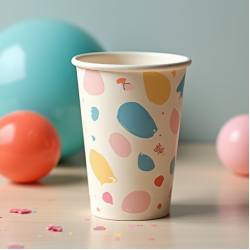 Themed Birthday Pattern Paper Cups