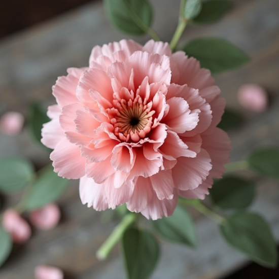 Soft Pink Carnation Floral Cluster