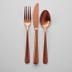 Rose Gold Plastic Dinnerware Cutlery Set