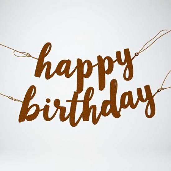 Cardboard Happy Birthday Letter Banner