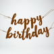 Cardboard Happy Birthday Letter Banner