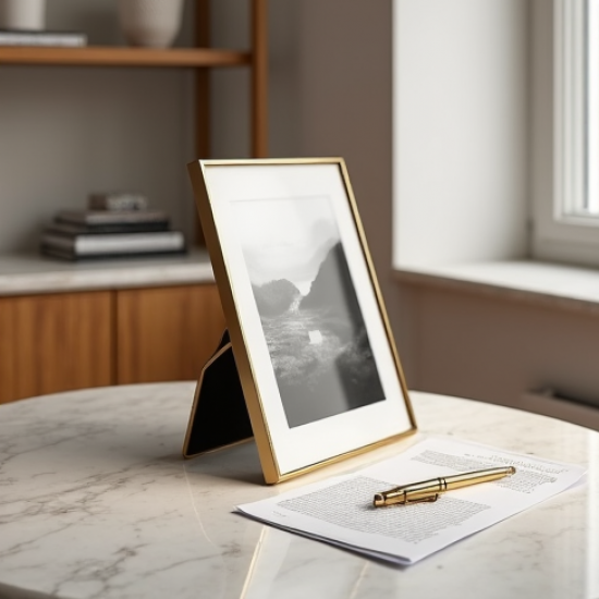Contemporary Metal Edge Photo Frame