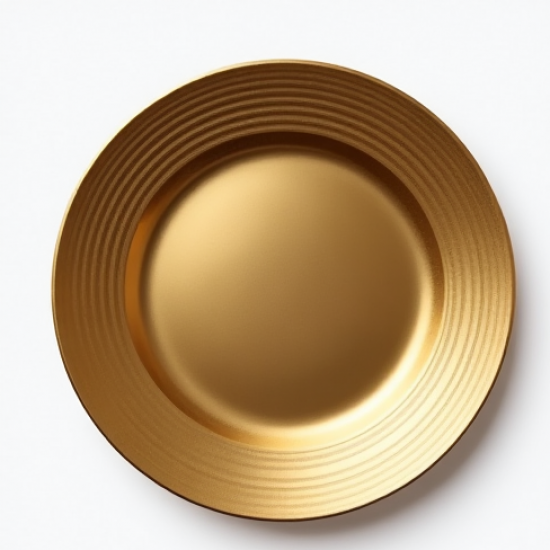Decorative Plastic Gold Charger Plates Set
