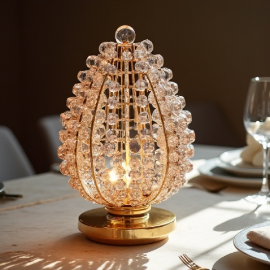 Elegant Crystal Bead Table Centerpiece