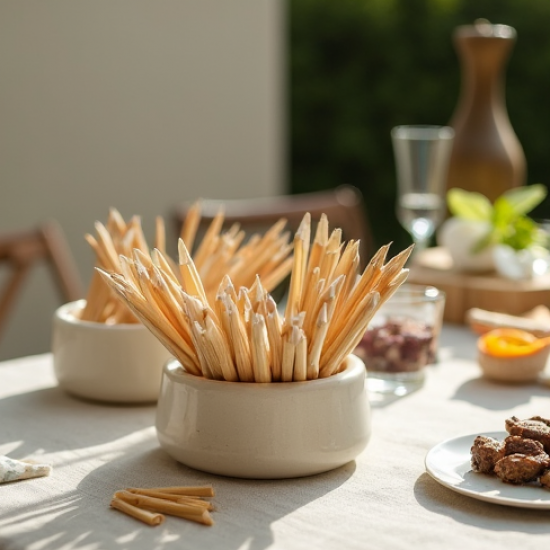 Natural Bamboo Appetizer Skewers Sticks