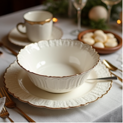 Elegant Faux-China Disposable Dinnerware Combo