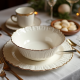 Elegant Faux-China Disposable Dinnerware Combo