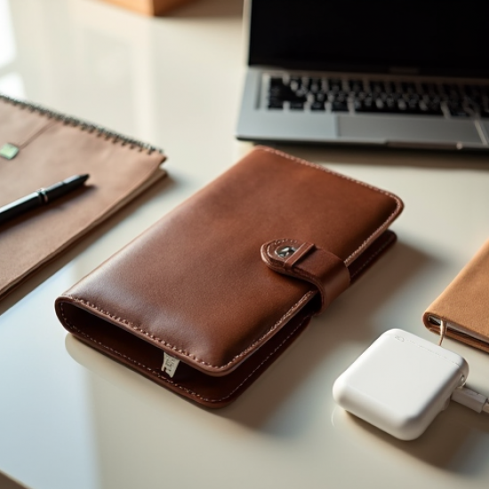 Premium Leather Tech Cord Organizer