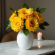 Golden Chrysanthemum Display Bouquet