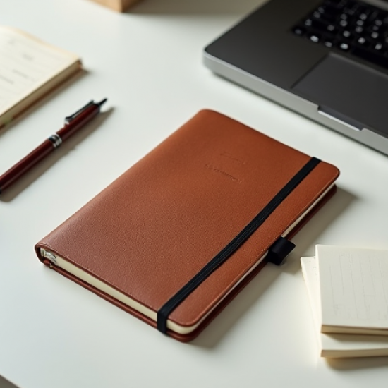 Embossed Faux Leather Notebook