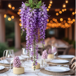 Purple Wisteria Hanging Floral Vine