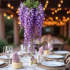 Purple Wisteria Hanging Floral Vine