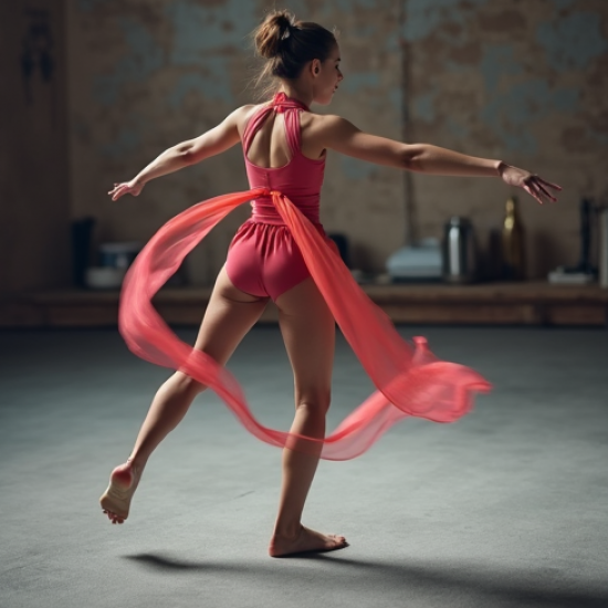 Handheld Silk Ribbon Twirling Wands