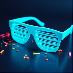 Novelty Neon Shutter Party Glasses