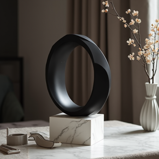 Modern Spiral Sculpture Display Item