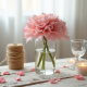 Soft Pink Carnation Floral Cluster