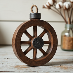 Rustic Wagon Wheel Mini Ornament