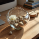Decorative Glass Pebble Bowl Accent