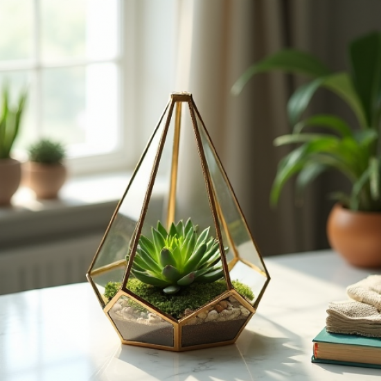 Geometric Glass Succulent Terrarium