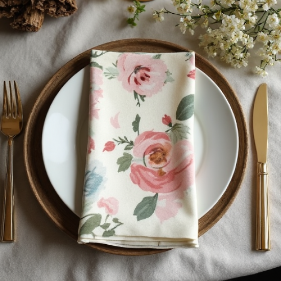 Floral Pattern Triple-Ply Dinner Napkins