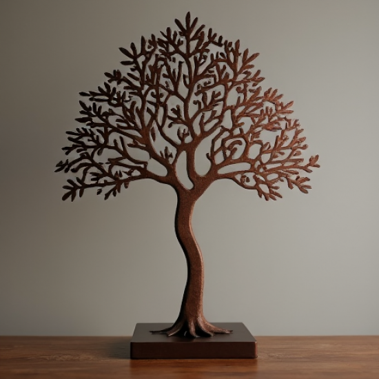 Handcrafted Tree Silhouette Accent Decor