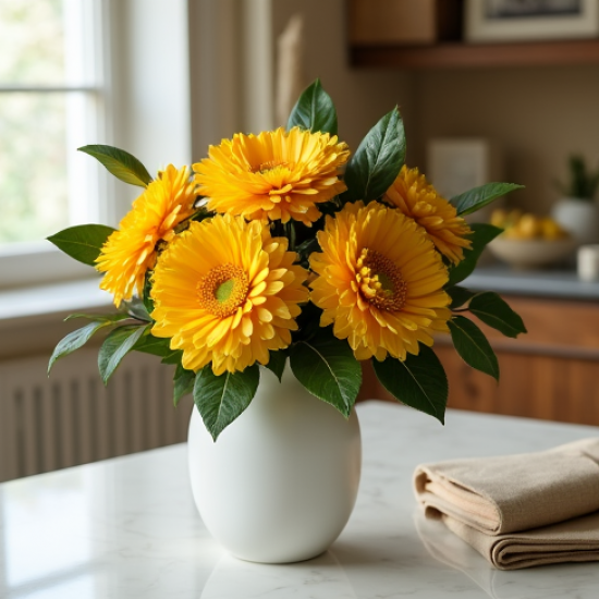Golden Chrysanthemum Display Bouquet