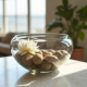 Decorative Glass Pebble Bowl Accent