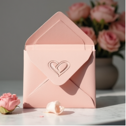 Embossed Heart Theme Gift Envelope
