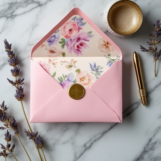 Pastel Floral Message Envelope Set