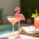 Plastic Flamingo Cocktail Stirrers
