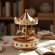 Handcrafted Wooden Carousel Music Box